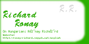 richard ronay business card